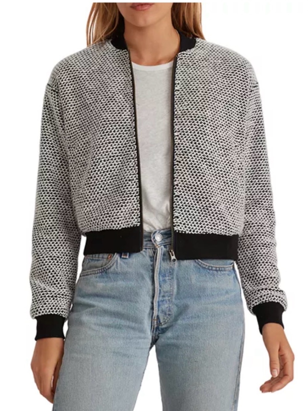 Marine Layer Birdseye Bomber Jacket XS